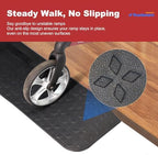 Ruedamann 2" Rise Threshold Ramps for Doorways, 2200 Lbs Capacity Wider Rubber Threshold Ramp, Special Non-Slip Portable Wheelchair Ramp, Handicap Ramp for Thresholds, Power Scooters, Cuttable