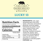 Old West Spice Co. Lucky 13 All-Purpose BBQ Rub & Seasoning – Garlic, Onion, Paprika & Citrus Blend – BBQ Dry Rub for Smoking & Grilling – Rib, Chicken & Pork Meat Seasoning – 6.72 oz Shaker