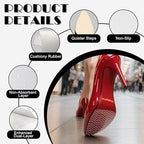 6 Pcs Shoe Sole Protector - Self-Adhesive Anti-Slip Grips for High Heels & Boots, Multi-Color Non-Slip Shoe Bottom Pads for Women (6 x 4 Inches, Clear)