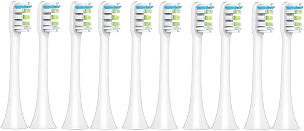 Artemisia Replaceable Toothbrush Head Compatible with Xiaomi Soocas X5 X3 X3U SOOCARE Electric Toothbrush Soft Dupont Bristle Replacement Head 4/10pcs (Color : 10 White)