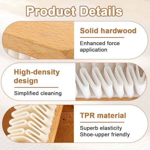 2Pcs Rubber Shoe Brush,Suede Brush for Shoes,Suede Shoe Brush Enhanced Dust-Absorbing Texture Design for Cleaning Shoes,Bags and Jacket