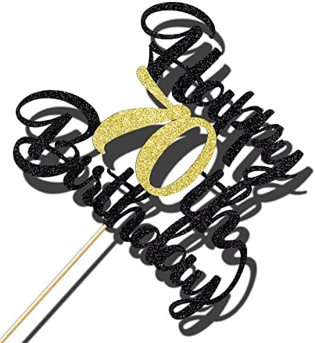 70th Happy birthday cake topper happy birthday cake decoration 70th birthday party decoration gift plugin (70)