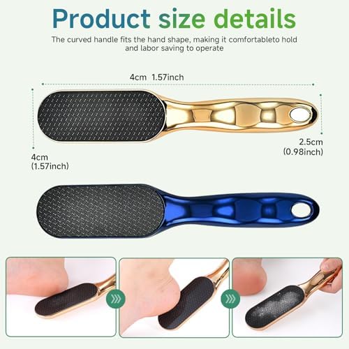 Nano Glass Foot File Callus Remover, Beyond The Cream Foot File,NanoGlass Feet File Professional Hard Skin Remover with Non-Slip Ergonomic Handle (Blue,1Pcs)