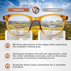 Photochromic Progressive Multifocus Reading Glasses No Line Multifocal Reader for Women Men (BR +2.5)