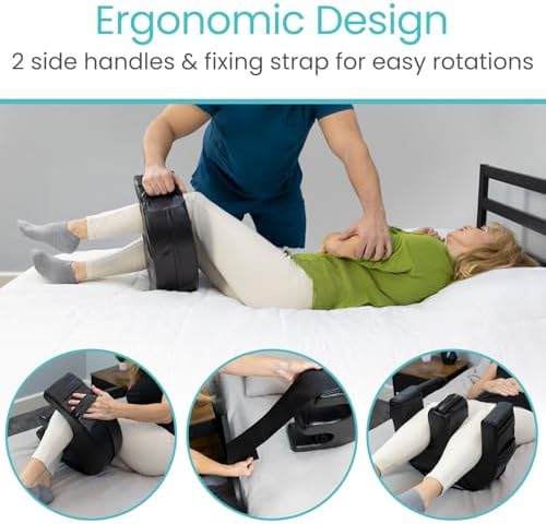 Vive Patient Turning Device - Bedridden Patient Turnover Pillow for Adults & Elderly - Anti Pressure & Bedsore Positioning Pillow - U Shaped Easy Roller Bedroll Assist - Adult Diaper Changing Aid