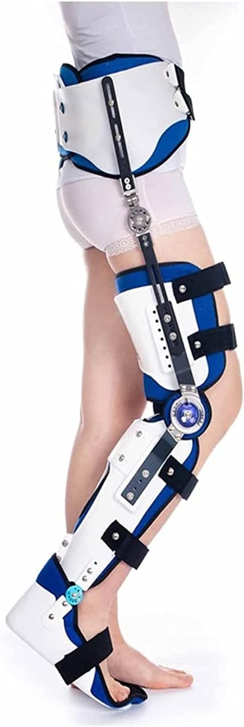 Adjustable Ankle and Foot Orthosis Knee Support Orthosis Immobilizer Hinged Hip Knee Support Brace Used for Left and Right Leg 22.7.27(V?Nster-M)