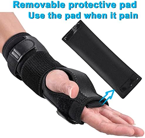 Wrist Splint for Carpal-Tunnel Syndrome, Adjustable Compression Wrist Brace for Right and Left Hand, Pain Relief for Arthritis, Tendonitis, Sprains