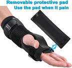 Wrist Splint for Carpal-Tunnel Syndrome, Adjustable Compression Wrist Brace for Right and Left Hand, Pain Relief for Arthritis, Tendonitis, Sprains