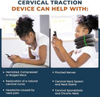 Cervical Neck Stretcher and Cervical Traction Device, Inflatable Neck Traction Device for Home Use, Decompression Devices and Support Brace for Pinched Nerve Relief, Extender Pillow and Hammock