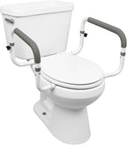Carex Toilet Safety Frame - Toilet Safety Rails With Adjustable Width - Toilet Rails For Elderly, Handicap, Home Health Care Equipment After Surgery, Supports 300lbs