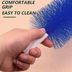 Flexible Fan Dusting Brush, Non-Disassembly Fan Cleaning Brush, Bendable Multi Purpose Crevice Brush, Microfiber Duster, for Sewer, Screen Window, Blinds, Various Small Gap, Clean Gap Easily (Gray)