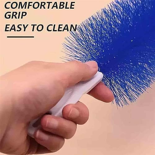 Flexible Fan Dusting Brush, Non-Disassembly Fan Cleaning Brush, Bendable Multi Purpose Crevice Brush, Microfiber Duster, for Sewer, Screen Window, Blinds, Various Small Gap, Clean Gap Easily (2Pcs)