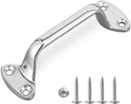 6" Handle Grip with Screws 316 Marine Grade Stainless Steel Door Pull Handle Grab Bar, Kitchen Cabinets Furniture Stairway Handrail RV Boat Yacht Safety Hardware(1pcs)