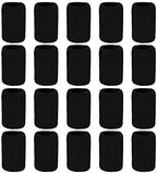 20 Pieces Finger Compression Sleeves Elastic Finger Protectors Thumb Splint Brace for Arthritis Pain Relief, Basketball Sport (Black)
