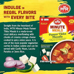 MTR - Minute Meals: Paneer Tikka Masala - Cottage Cheese with Spicy Onion Gravy - Tasty Indian Meal with No Added Preservatives - A Quick Meal Suitable for Vegetarians, Ready in Minutes! (Pack of 6)
