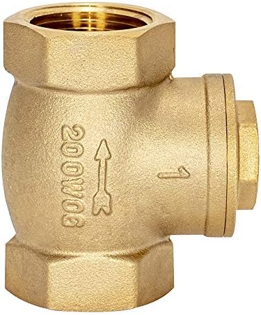 Eastman Brass Swing Check Valve, 1 Inch IPS, Brass Plumbing Fitting, 20425LF
