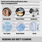ANKROUYU 10pcs 2.5mm Hearing Aid Vent Earhook Tube Cleaning Brush,Small Holes Cleaning Tool, Nylon Hair Hearing Aid Brushes for Small Holes or Pipes
