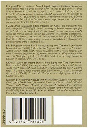 Clearspring Instant Organic Miso Veg Soup Paste 60 g (Pack of 4)