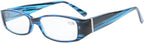 Eyekepper Spring Hinges Reading Glasses Readers with Genuine Austrian Crystals Women Blue +0.75