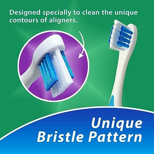 BrightWorks Aligner Brush and Case - Safely and Effectively Cleans and Stores Aligners