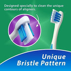 BrightWorks Aligner Brush and Case - Safely and Effectively Cleans and Stores Aligners