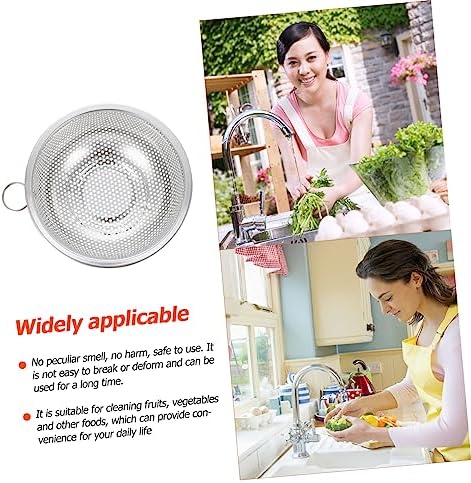 Ciieeo Practical Stainless Steel Basket Draining Basket for Fruits Vegetables Rice Washing