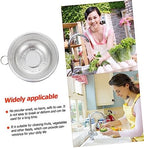 Ciieeo Practical Stainless Steel Basket Draining Basket for Fruits Vegetables Rice Washing