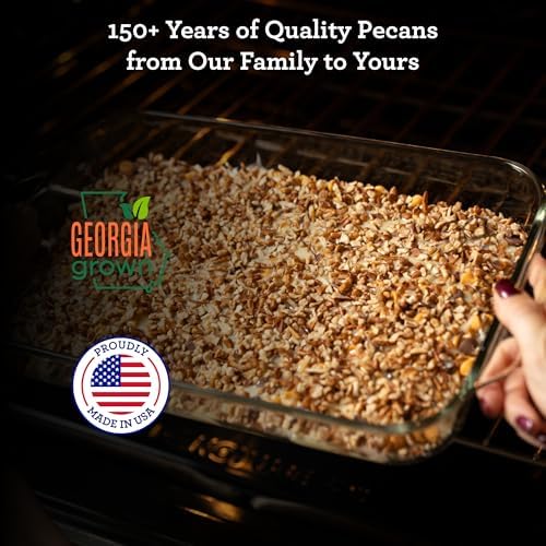 HUDSON PECAN COMPANY | Fresh Chopped Georgia Pecans | Local, All-Natural & Kosher, Heart-Healthy | Crunchy Nuts Perfect for Baking, Cooking, Salads & Desserts, 12 oz Resealable Bag