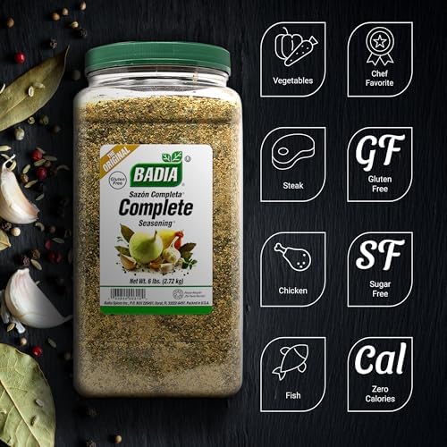 Badia Complete Seasoning, 96 oz - All-Purpose Spice Blend of Garlic, Onion, Salt, Pepper, Herbs & Spices - Savory Signature Blend