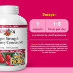 Natural Factors CranRich Super Strength Cranberry Concentrate - Antioxidant Support Supplement with Cranberry Concentrate - Aids Urinary Tract & Bladder Health - 180 Capsules (180 Servings)