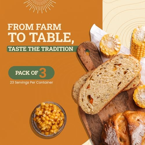 Pack of 3 Fine Ground Enriched White Stone Ground Corn Meal 24 oz