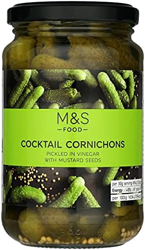 Pickled Cornichons With Mustard Seeds 340g (Pack of 2) M&S Marks & Spencer Pickles Gherkins