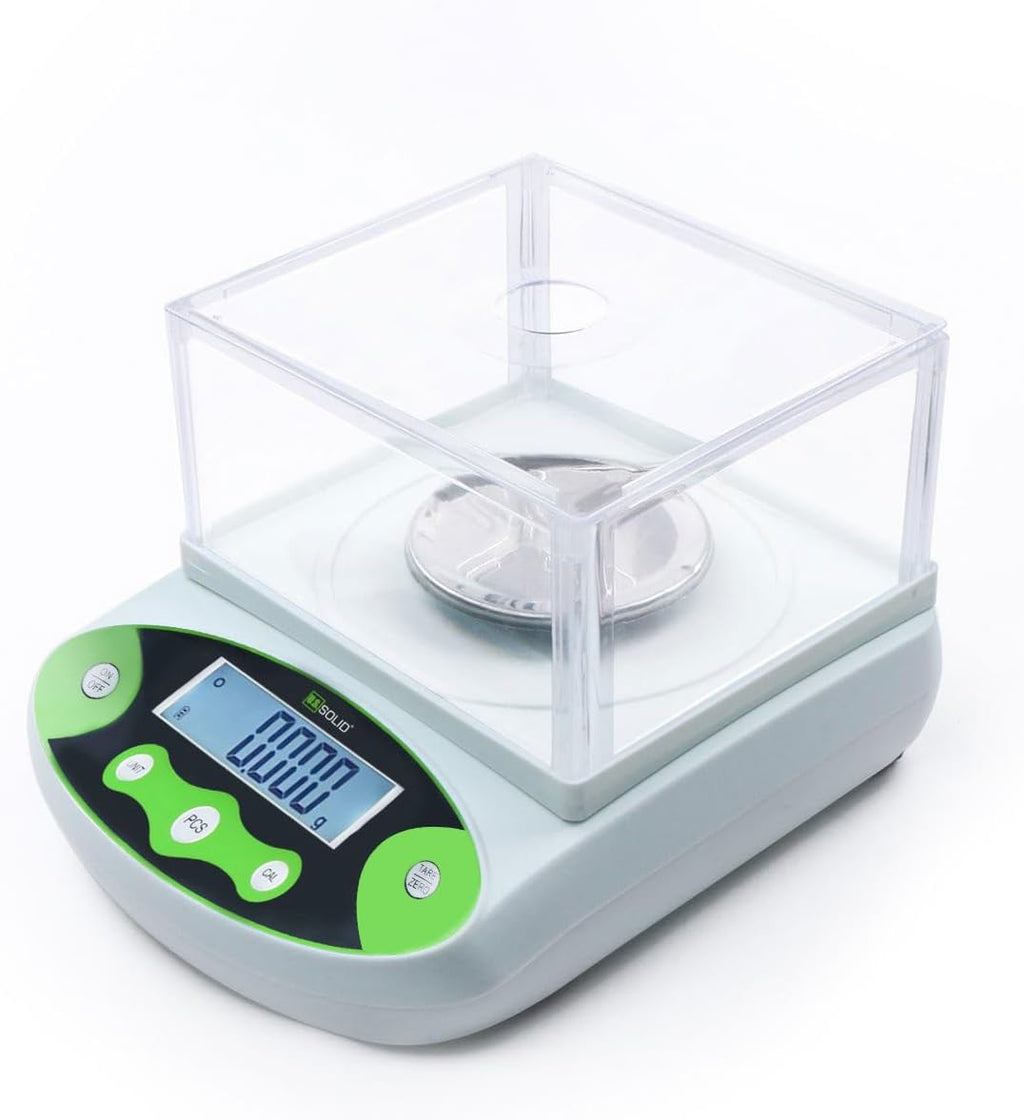 U.S. Solid 500gx0.001g Lab Analytical Balance 1mg Digital Precision Lab Scale Electronic Scientific Weighing Jewelry Scales w/Windshield