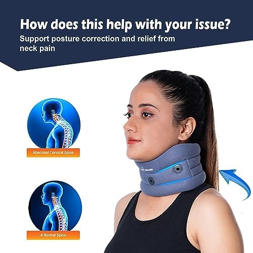 Wonder Care Neck Brace for Sleeping Cervical Collar Adjustable Neck Support Brace Relief Cervical Spine Pressure Ideal for Travel, Office Workers & Neck Injury Recovery, Medium