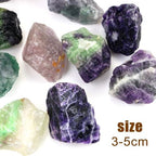 2lb/950g Rough Natural Fluorite Stone Raw Rainbow Fluorite Gemstone Crystal Rock for Cabbing,Tumbling,Cutting,Polishing,Lapidary,Healing Reiki,Jewelry Making and Home Decoration