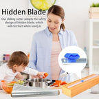 Plastic Wrap Dispenser with Cutter for Aluminum Foil, Plastic Wrap and Wax Paper, Fits 13" Roll（Plus）