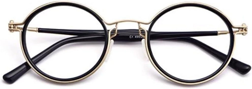 Pure Titanium Retro Round Reading Glasses for Men and Women, Anti-Blue Light Anti-Fatigue Cheaters Reader, Stylish Lightweight Computer Presbyopia Eye Glasses