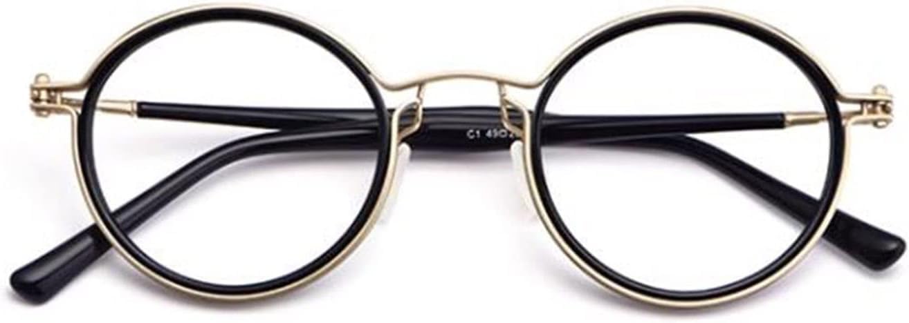 Pure Titanium Retro Round Reading Glasses for Men and Women, Anti-Blue Light Anti-Fatigue Cheaters Reader, Stylish Lightweight Computer Presbyopia Eye Glasses