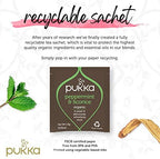 Pukka Herbs Organic Peppermint and Licorice Herbal Tea, 20 individually wrapped tea bags, 6 Count