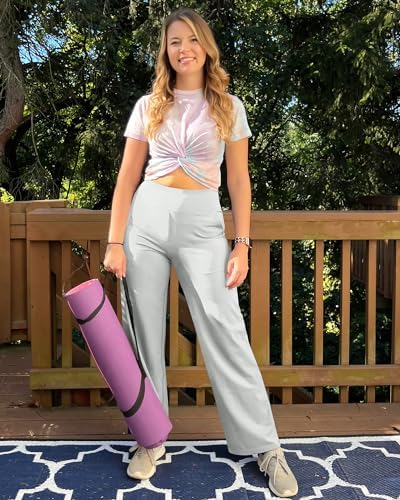 G4Free EverGoing Yoga Pants Women Wide Leg Pants with Pockets High Waist Stretch Dress Casual Sweatpants Petite/Regular/Tall