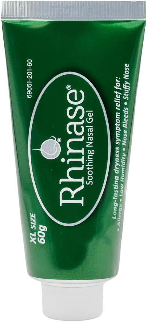 Rhinase Soothing Nasal Gel XL 60 g for Nasal Dryness from Allergy (Not Isotonic or Hypertonic), Low Humidity, Nose Bleeds, Stuffy Nose