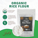 Jiva Organics Premium White Rice Flour 2 LB Bag - Gluten Free, Non GMO