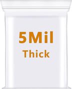 100 PCS 4" x 6" Thick 5 Mil Clear Zip Poly Lock Plastic Bags Seal Reclosable Zip Bag Heavy-Duty Photo Cards Snacks Seeds Zipper Bags
