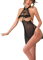 SINROYEE Sexy Cosplay Lingerie for Women Chinese Cheongsam Dress Qipao Anime Babydoll Costume High Split Nightgown