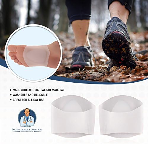 Dr. Frederick's Original Gel Arch Support Sleeves – 2 ct – Built-In Gel Orthotic for Plantar Fasciitis, Flat Feet & Fallen Arches – Low-Profile Foot Support for Men & Women – Wear in Any Shoe