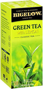 Bigelow Green Tea with Lemon Tea Bags 28-Count Box (Pack of 3) Green Tea Bags with Lemon Peel and Natural Flavors Rich in Antioxidants