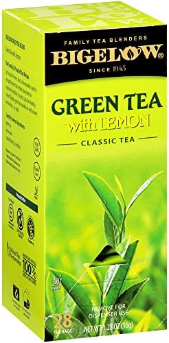 Bigelow Green Tea with Lemon Tea Bags 28-Count Box (Pack of 3) Green Tea Bags with Lemon Peel and Natural Flavors Rich in Antioxidants