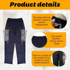 Lmaray Urine Bag Pants for Elderly/Men/Women, Incontinence Care Trousers, Catheter Leg Bag Pants with 2 Pockets