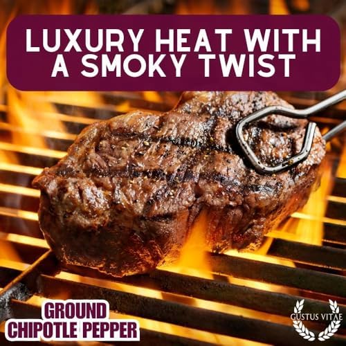 Ground Chipotle Powder | All Natural | Non GMO | 1.7 oz | Hand Crafted | Gourmet Spice | Small Batch | Ultra Premium | GLP-1 Friendly | Artisanal Rub | Single Ingredient Seasoning | Magnetic Tin | Gustus Vitae