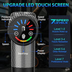 TOLOCO Massage Gun, Deep Tissue Back Massage for Athletes for Pain Relief, Percussion Massager with 10 Massages Heads & Silent Brushless Motor, Valentines Day Gifts for Him Her, Carbon